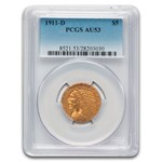 1911-D $5 Indian Gold Half Eagle AU-53 PCGS