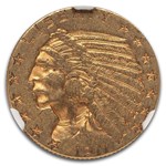 1911-D $5 Indian Gold Half Eagle AU-55 NGC