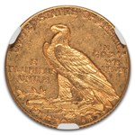 1911-D $5 Indian Gold Half Eagle AU-58 NGC