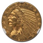 1911-D $5 Indian Gold Half Eagle MS-62 NGC