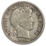 1911-D Barber Dime Fine