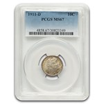 1911-D Barber Dime MS-67 PCGS