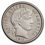 1911-D Barber Dime XF
