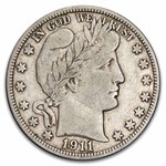 1911-D Barber Half Dollar VF