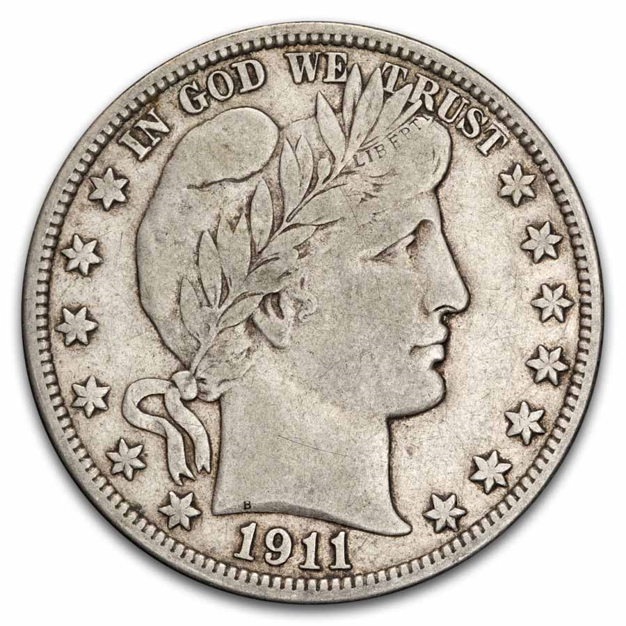 1911-D Barber Half Dollar VF