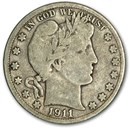 1911-D Barber Half Dollar VG