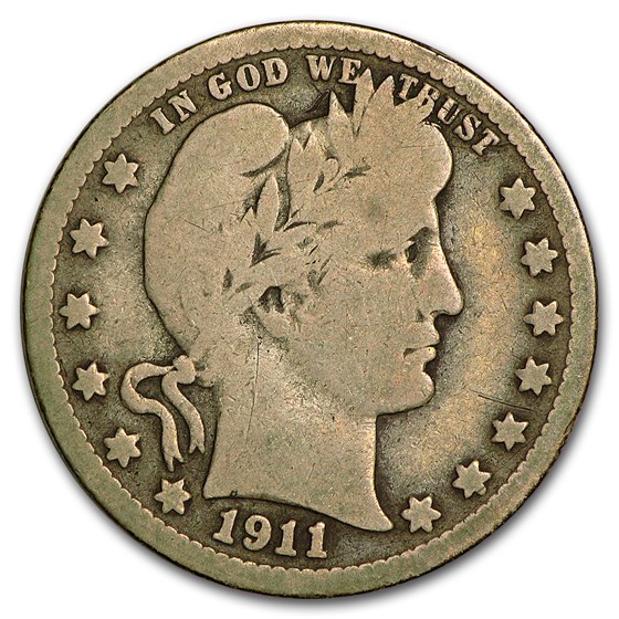 1911-D Barber Quarter Good 1911-D Barber Quarter Good
