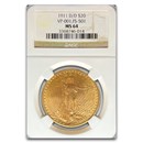 1911-D/D $20 St Gaudens Gold Double Eagle MS-64 NGC