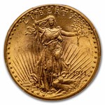 1911-D/D $20 St Gaudens Gold MS-64 PCGS (FS-501)