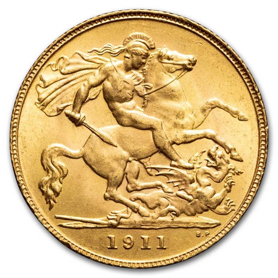 1911 Great Britain Gold Half Sovereign George V BU 1911 Great Britain Gold Half Sovereign George V BU