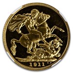 1911 Great Britain Gold Sovereign George V PF-63 Cameo NGC