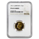 1911 Great Britain Gold Sovereign George V PF-63 Cameo NGC
