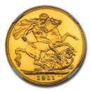 1911 Great Britain Gold Sovereign George V PF-67 NGC