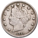 1911 Liberty Head V Nickel Fine