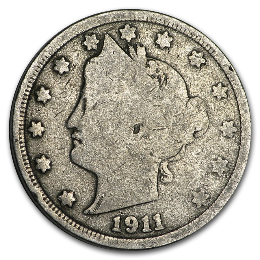 1911 Liberty Head V Nickel Good+