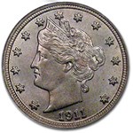 1911 Liberty Head V Nickel MS-62 NGC