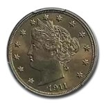 1911 Liberty Head V Nickel MS-65 PCGS
