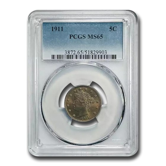1911 Liberty Head V Nickel MS-65 PCGS 1911 Liberty Head V Nickel MS-65 PCGS