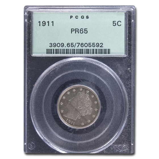 1911 Liberty Head V Nickel PR-65 PCGS 1911 Liberty Head V Nickel PR-65 PCGS