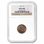 1911 Lincoln Cent MS-64 NGC (Red/Brown)