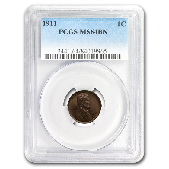 1911 Lincoln Cent MS-64 PCGS (Brown) 1911 Lincoln Cent MS-64 PCGS (Brown)