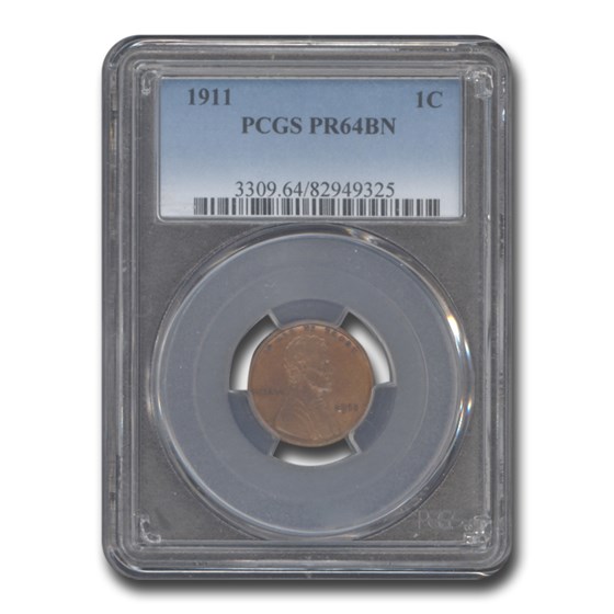 1911 Lincoln Cent PR-64 PCGS (Brown) 1911 Lincoln Cent PR-64 PCGS (Brown)