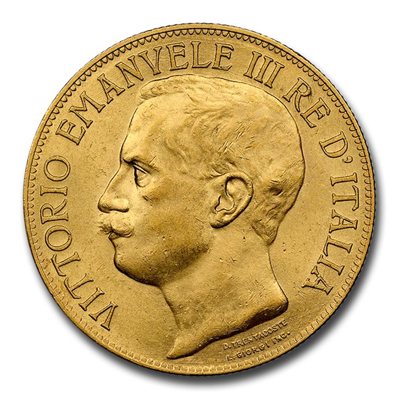 1911-R Italy Gold 50 Lire Emanuele III MS-62 NGC 1911-R Italy Gold 50 Lire Emanuele III MS-62 NGC