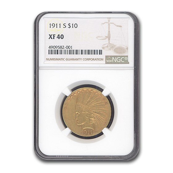 1911-S $10 Indian Gold Eagle XF-40 NGC 1911-S $10 Indian Gold Eagle XF-40 NGC
