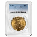 1911-S $20 Saint-Gaudens Gold Double Eagle MS-64 PCGS 1911-S $20 Saint-Gaudens Gold Double Eagle MS-64 PCGS
