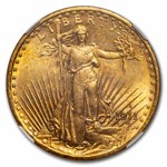 1911-S $20 St Gaudens Gold Double Eagle MS-63 NGC