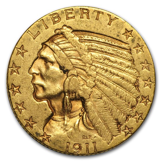 1911-S $5 Indian Gold Half Eagle AU 1911-S $5 Indian Gold Half Eagle AU