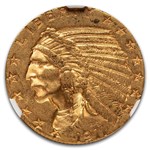 1911-S $5 Indian Gold Half Eagle MS-61 NGC