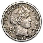1911-S Barber Dime VF