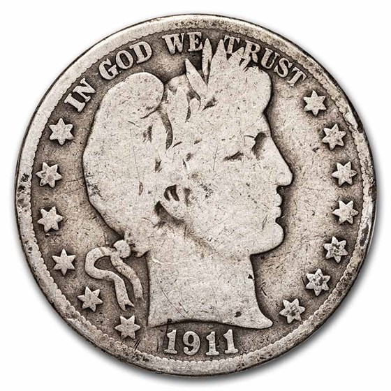1911-S Barber Half Dollar Good