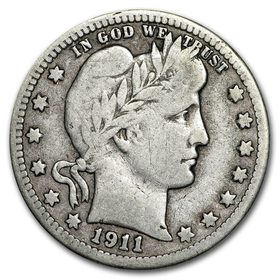 1911-S Barber Quarter VG