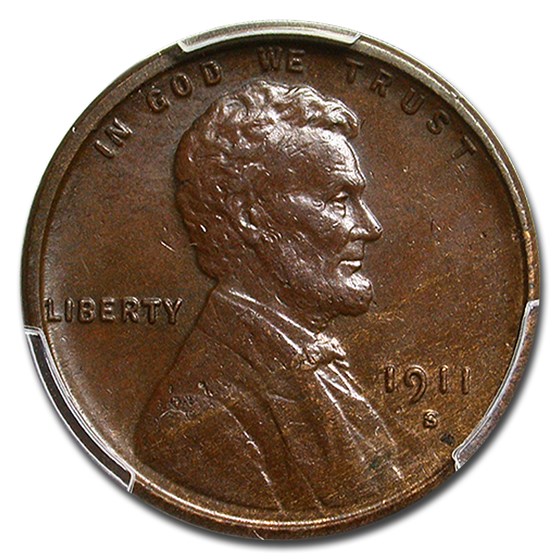 1911-S Lincoln Cent AU-58 PCGS 1911-S Lincoln Cent AU-58 PCGS