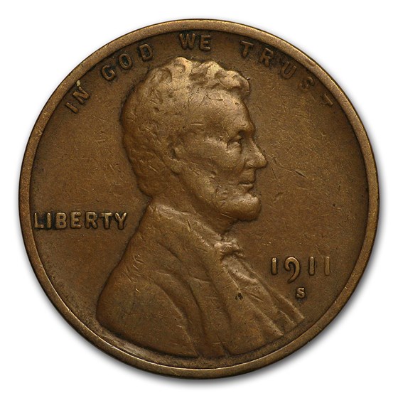 1911-S Lincoln Cent Fine 1911-S Lincoln Cent Fine