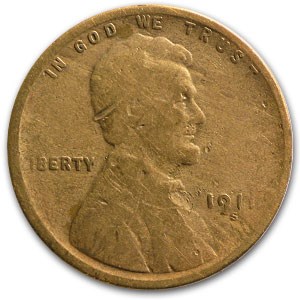 1911-S Lincoln Cent VG Details 1911-S Lincoln Cent VG Details