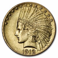 1912 $10 Indian Gold Eagle AU