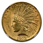 1912 $10 Indian Gold Eagle MS-61 NGC