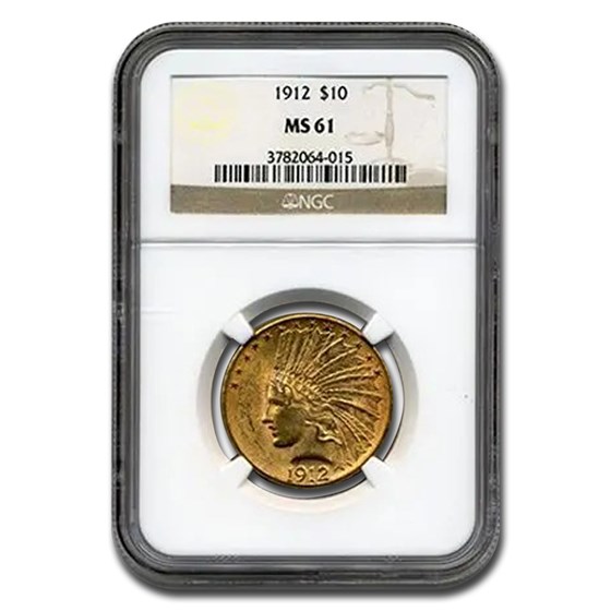 1912 $10 Indian Gold Eagle MS-61 NGC 1912 $10 Indian Gold Eagle MS-61 NGC