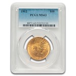 1912 $10 Indian Gold Eagle MS-63 PCGS