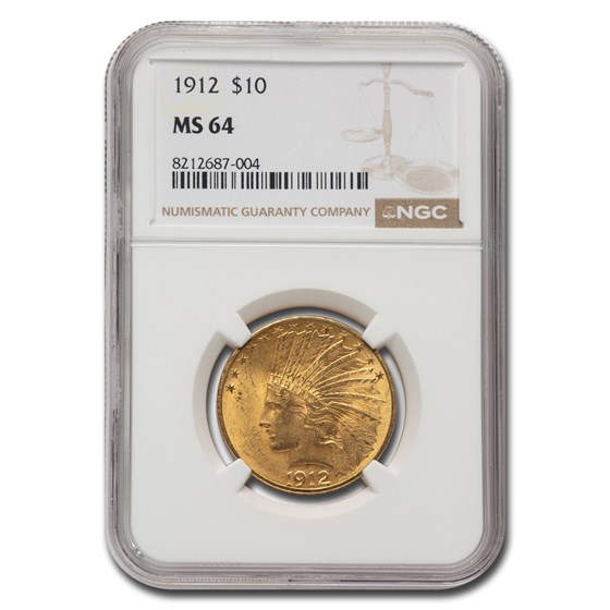 1912 $10 Indian Gold Eagle MS-64 NGC 1912 $10 Indian Gold Eagle MS-64 NGC
