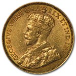 1912-1914 Canada Gold $5 XF/AU (Cleaned or Polished)