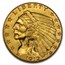 1912 $2.50 Indian Gold Quarter Eagle AU