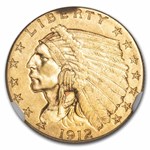 1912 $2.50 Indian Gold Quarter Eagle MS-61 NGC
