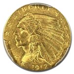 1912 $2.50 Indian Gold Quarter Eagle MS-62 PCGS CAC