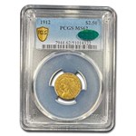1912 $2.50 Indian Gold Quarter Eagle MS-62 PCGS CAC