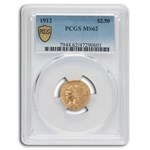 1912 $2.50 Indian Gold Quarter Eagle MS-62 PCGS