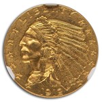1912 $2.50 Indian Gold Quarter Eagle MS-63 NGC
